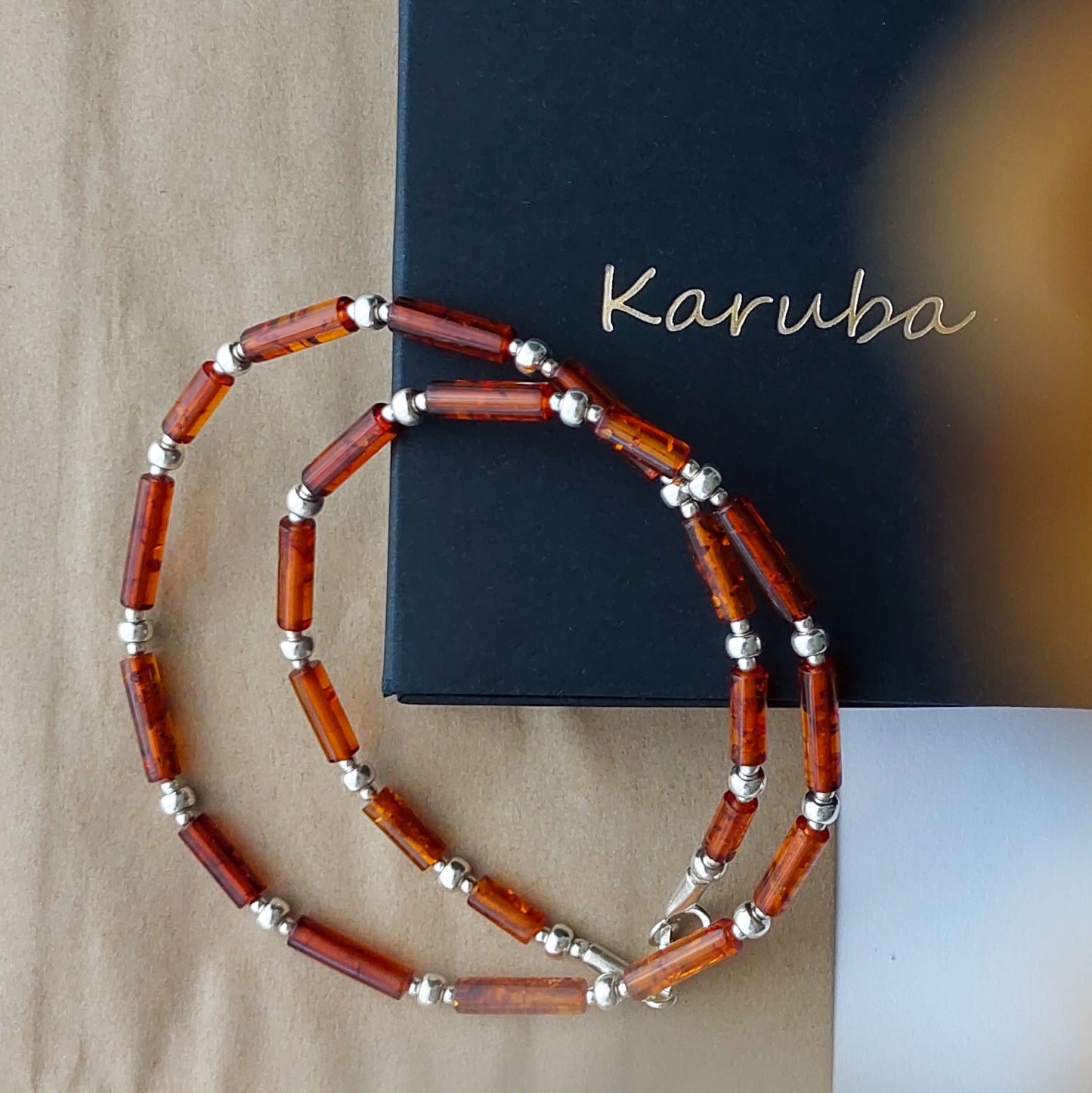 Minimalist Silver Amber Necklac, natural amber jewelry, karuba bernstein bursztyn