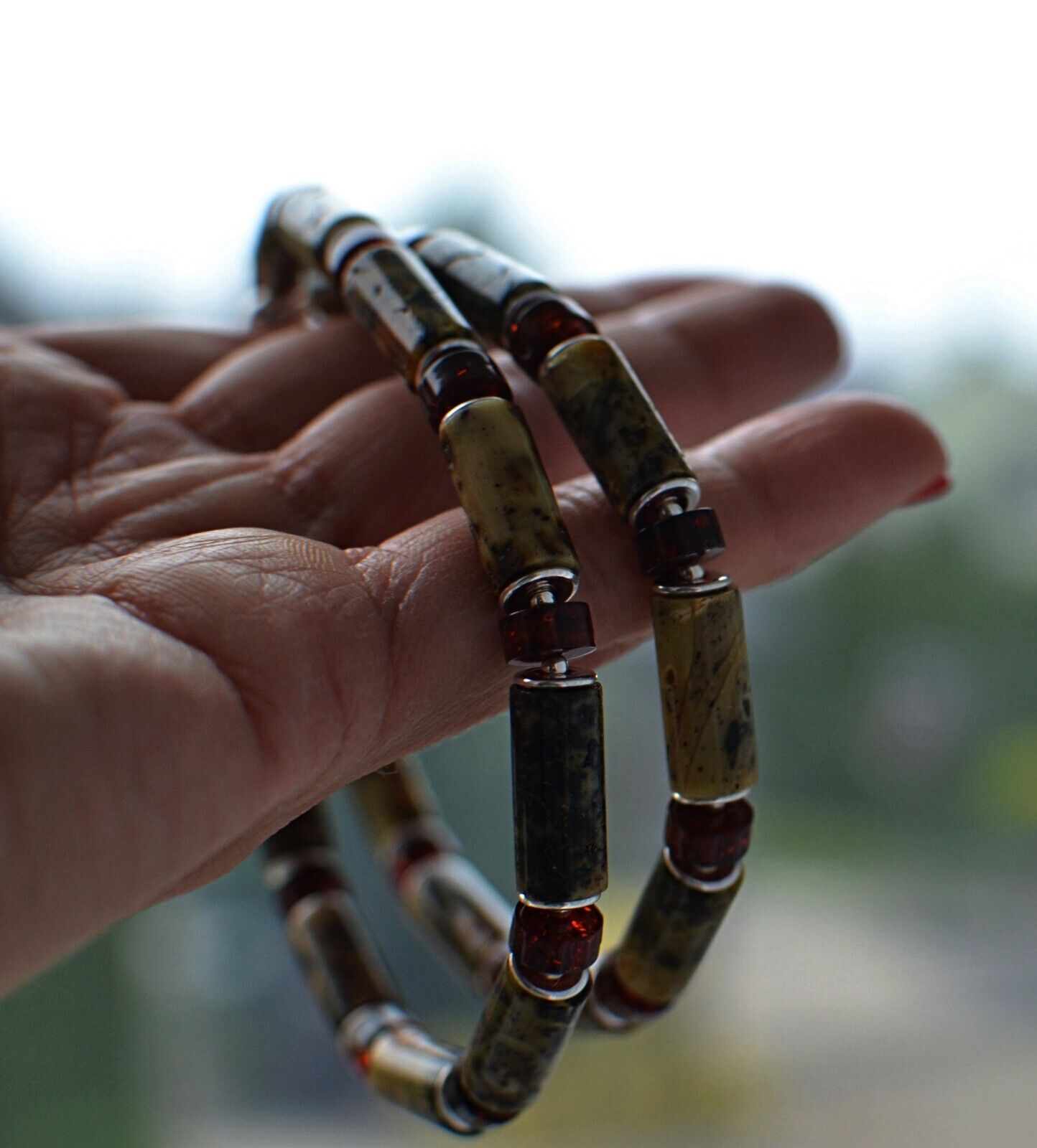 Natural Amber Mens Necklace Mens Jewelry Untreated Amber High Quality necklace