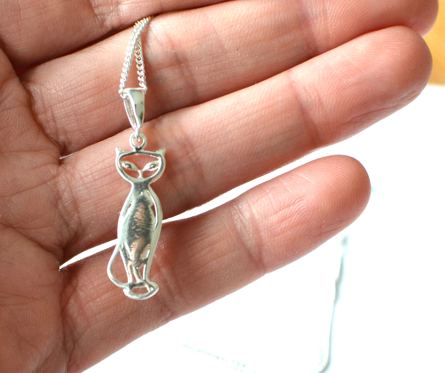 Silver Cat Necklace
