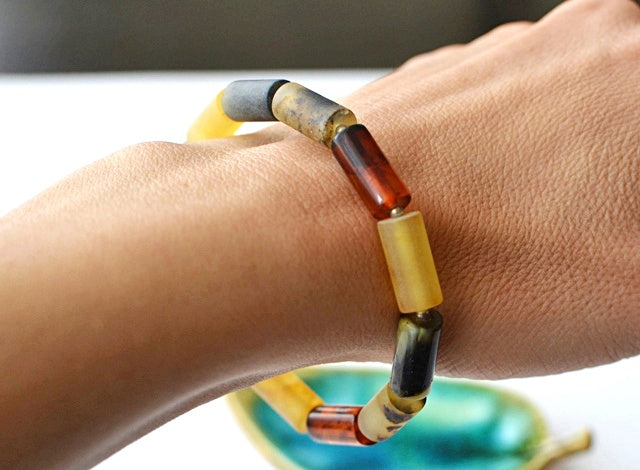 Colorful Baltic Amber Bracelet