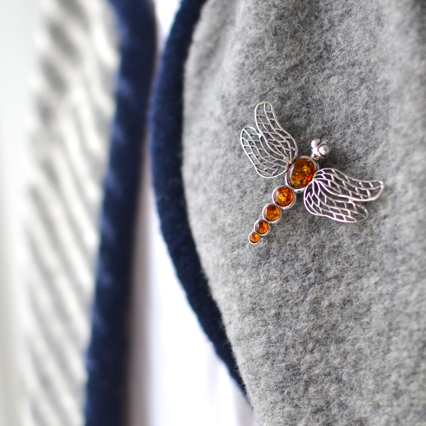 Sterling Silver Dragonfly Brooch