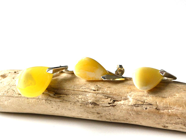 Amber Silver Jewelry Set