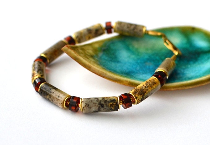 Gold Amber Necklace mens Jewelry