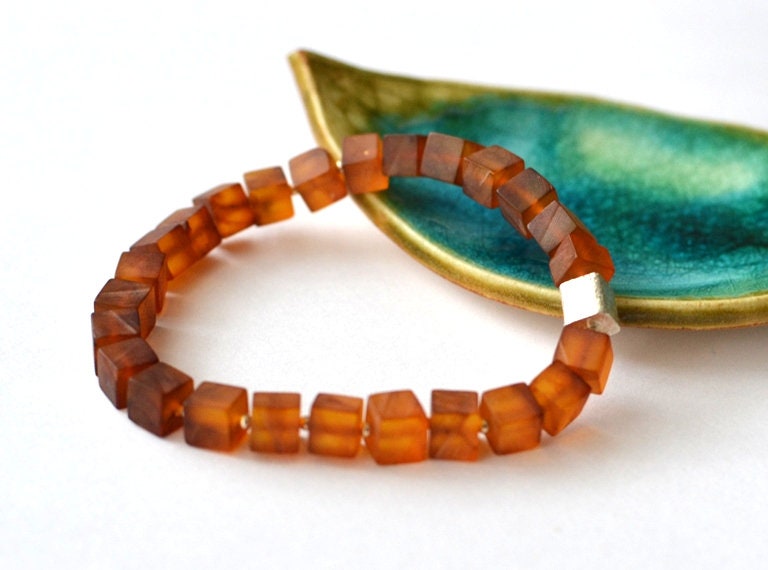 Cube Baltic Amber Bracelet