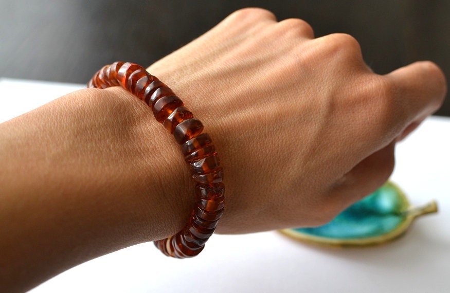Polished Cognac Amber Bracelet