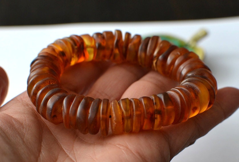 Raw Cognac Amber Bracelet