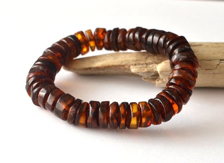 Cognac Natural Amber Bracelet