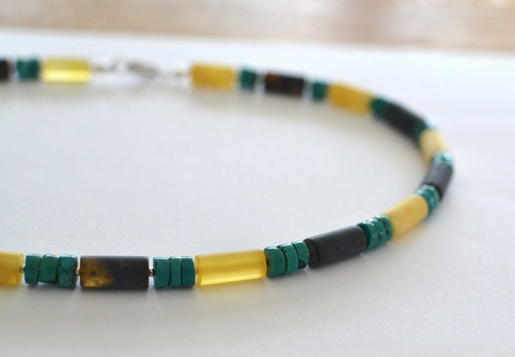 Amber and Turquoise Necklace