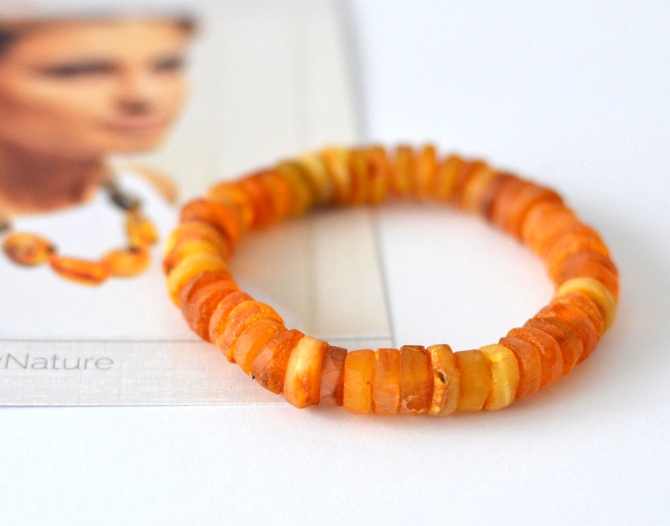 Raw Yellow Amber Bracelet