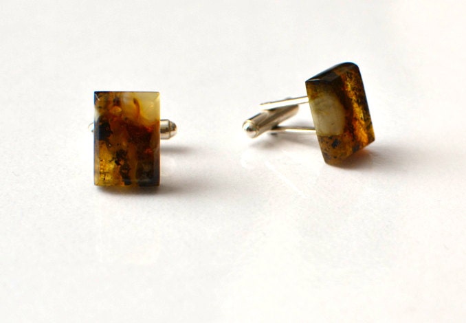 stone Cuff Links with Sterling Silver, Natural Cuff links, Wedding Mens Accessory, Business Wear For Men, stone cufflinks