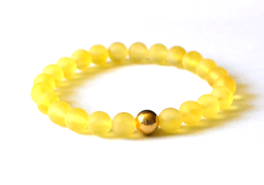 Amber Gold Plated Silver Bracelet