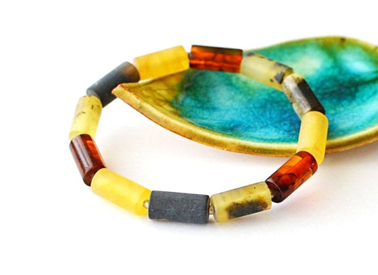 Colorful Baltic Amber Bracelet