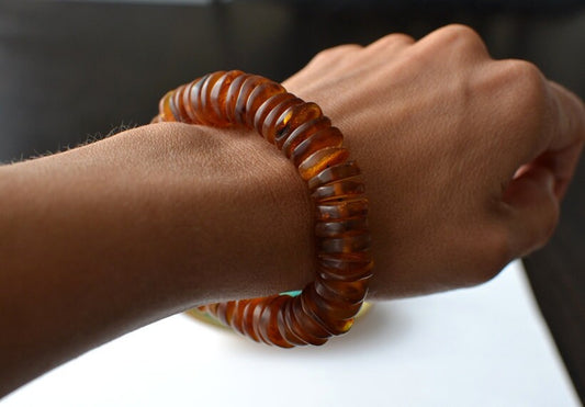 Raw Cognac Amber Bracelet