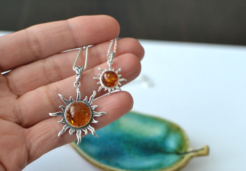 Baltic Amber Sun Necklace