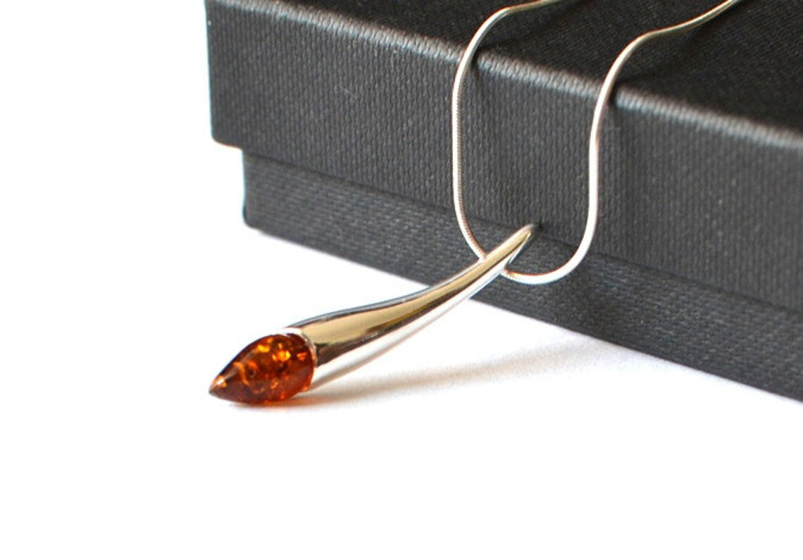 Baltic Amber Pendant Necklace