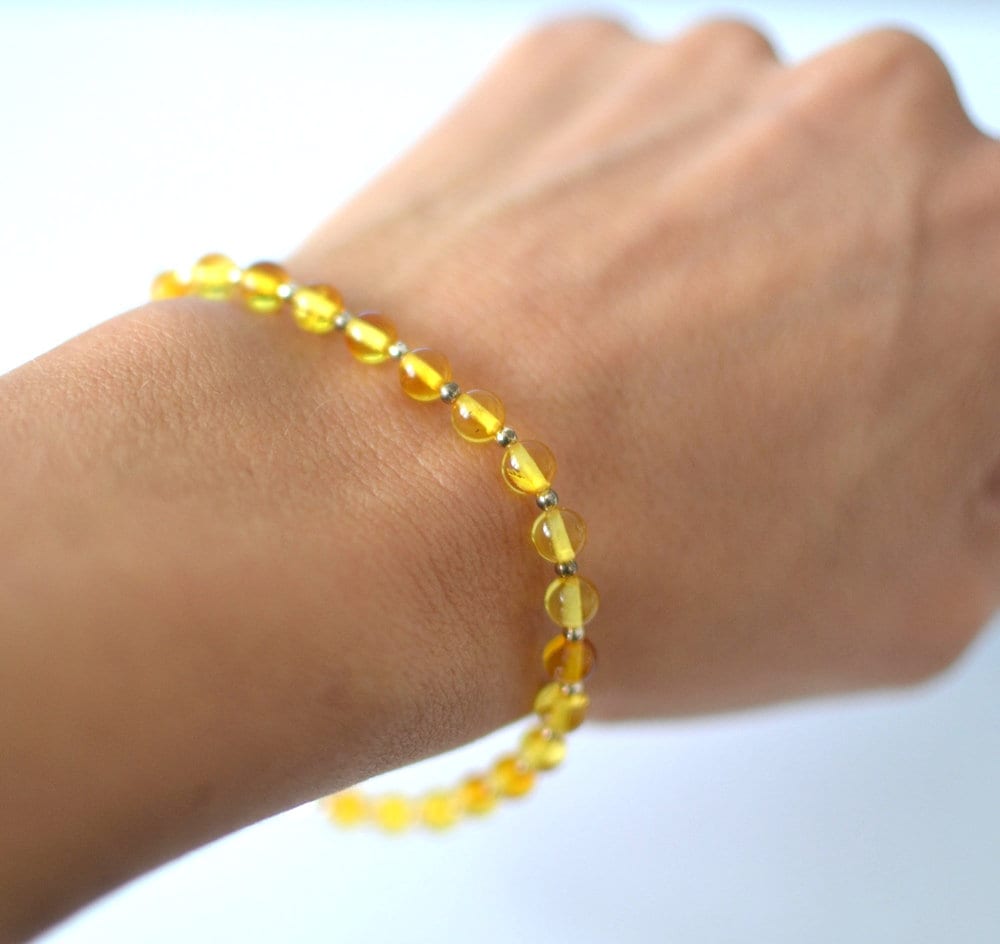 Natural Yellow Amber Bracelet