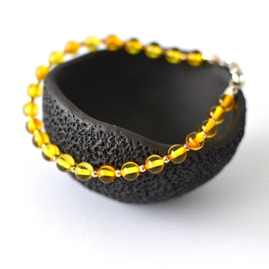 Natural Yellow Amber Bracelet