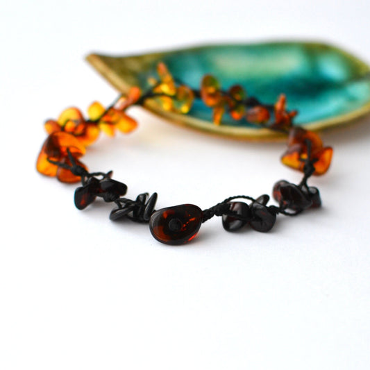 Colourful Boho Amber Bracelet