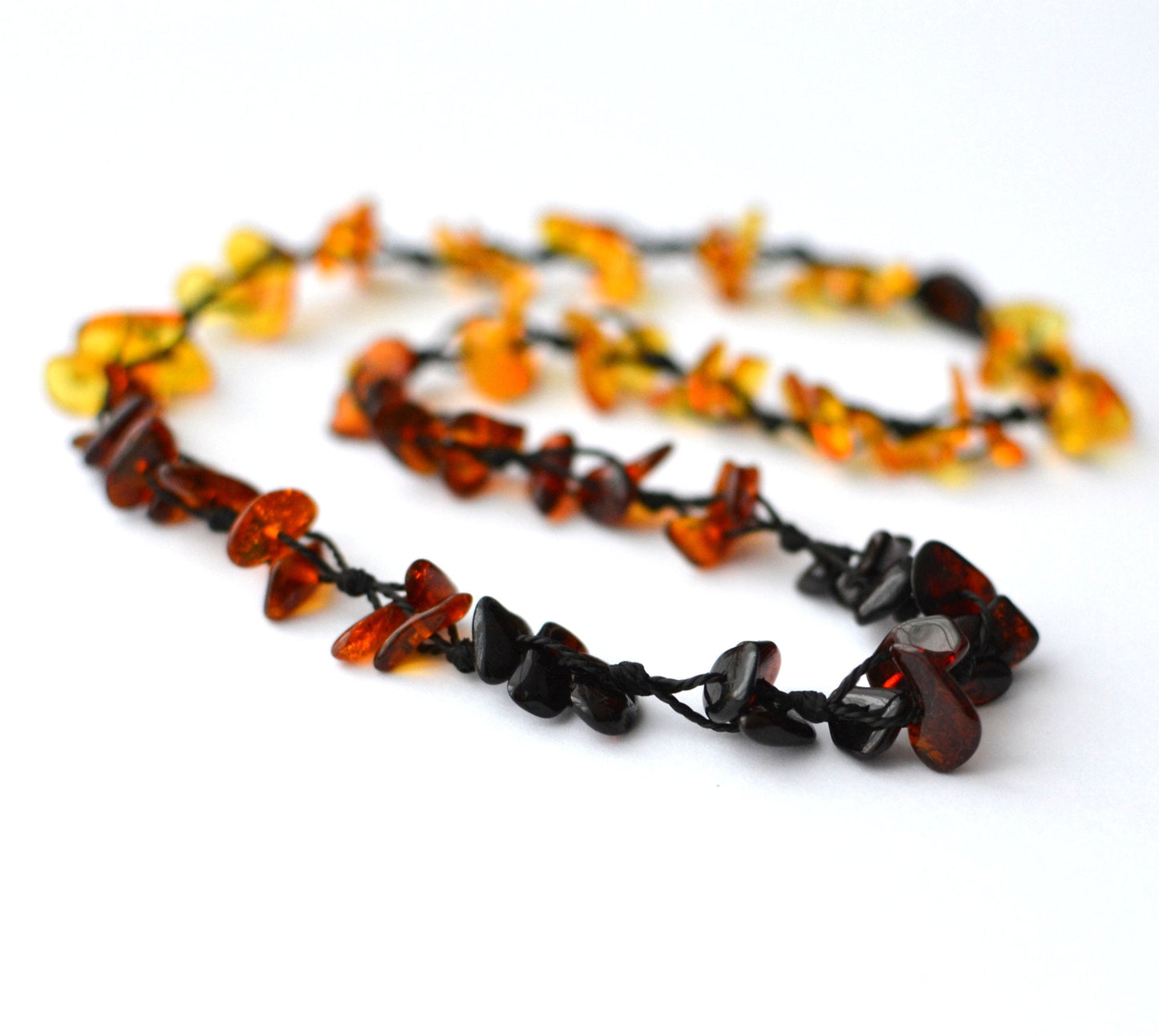 Colourful Amber String Necklace