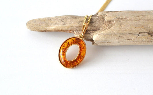 Gold Amber Necklace