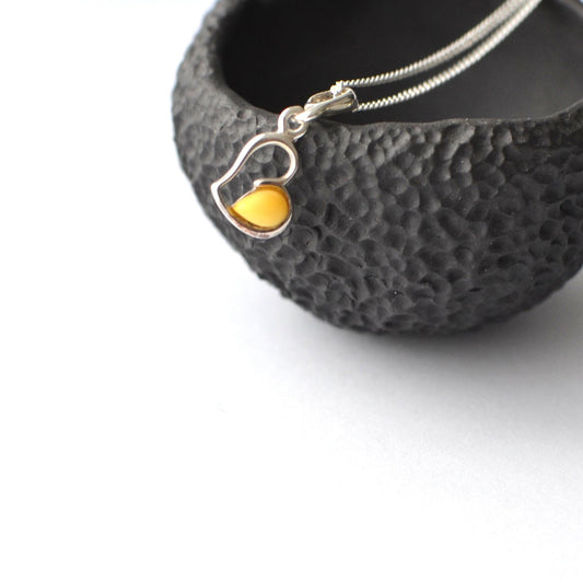 Minimalist Silver Heart Necklace