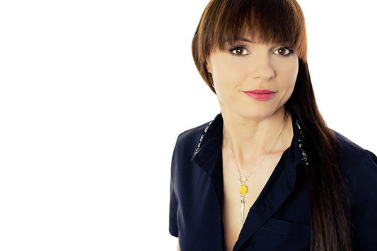 stone Necklace, Silver Tassel Necklace, stone Jewelry, Modern Necklace, Real amber, gift for wife, minimalist jewelry, necklace for mom